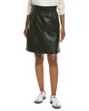 Bogner Aurea Leather Skirt In Brown
