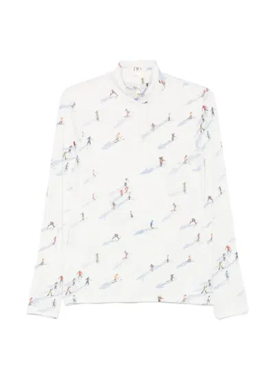 Bogner Baselayer Mit Skifahrer-print In White