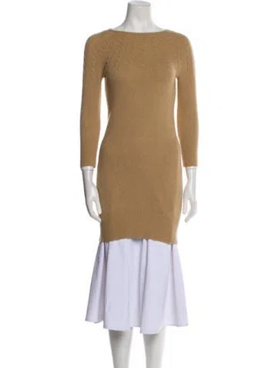 Pre-owned Bogner Bateau Neckline Sweater In Brown