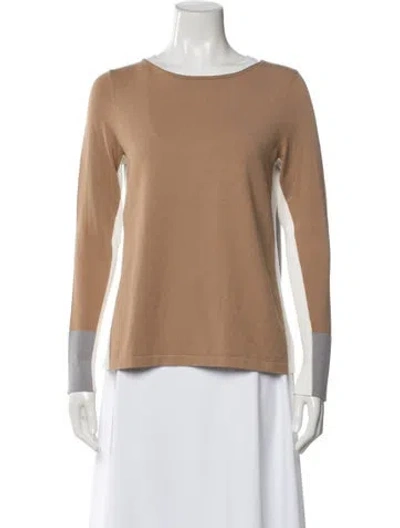 Pre-owned Bogner Bateau Neckline Sweater In Neutral