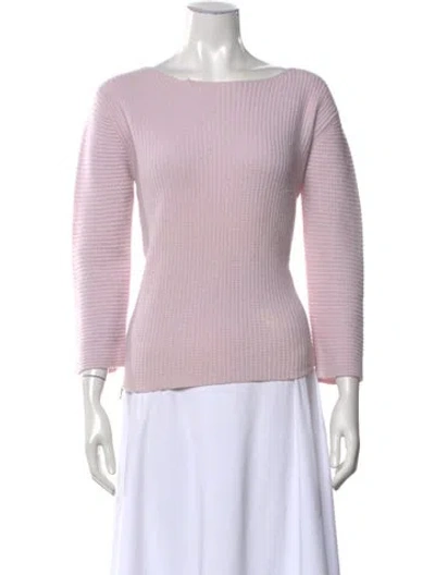 Pre-owned Bogner Bateau Neckline Sweater In Purple