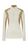 Bogner Beja Tech Jersey Quarter-zip Top In Neutral
