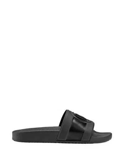 Bogner Belize Logo-plaque Slides In Black