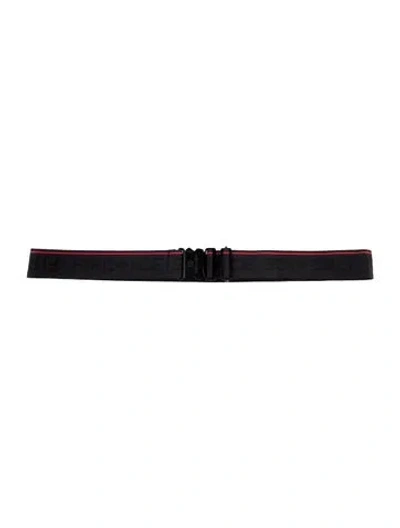 Pre-owned Bogner Belt In Black/red