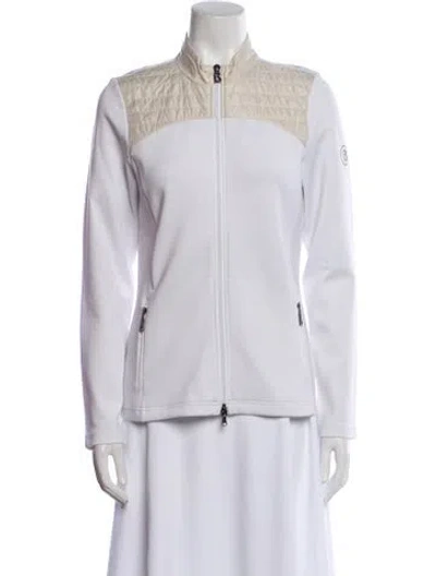 Pre-owned Bogner Bomber Jacket In White