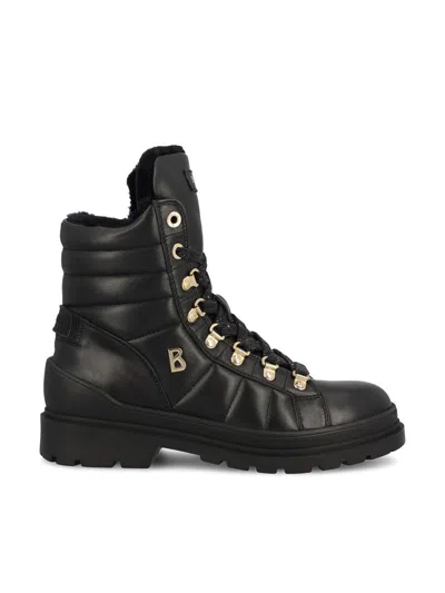 Bogner St. Moritz Leather Lace-up Boots In Black