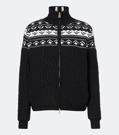 Bogner Carolyn Cable-knit Jacket In Black