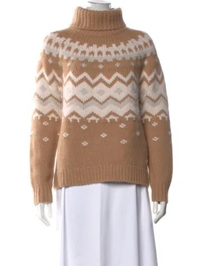 Pre-owned Bogner Cashmere Patterned Sweater In Neutrals
