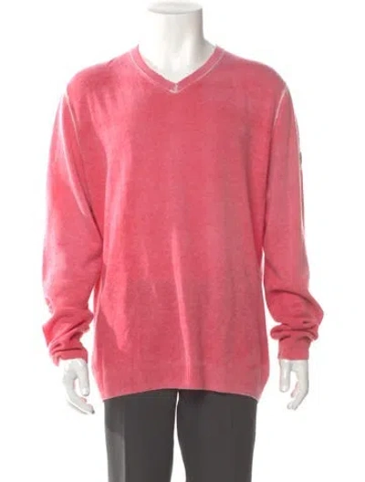 Pre-owned Bogner Cashmere V-neck Pullover In Pink