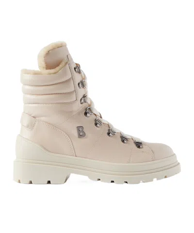 Bogner Casual Smooth Leather Boots In Neutral