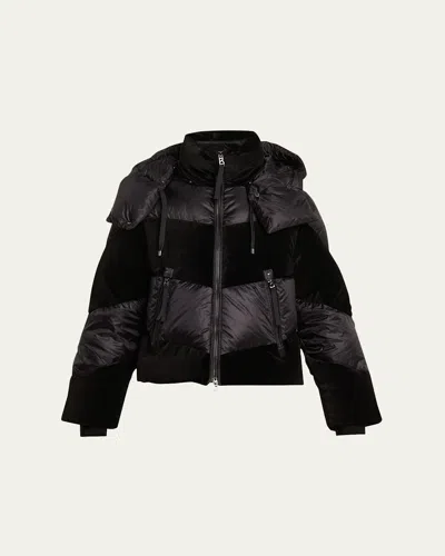 Bogner Cathy Hooded Panelled Jacket In Black