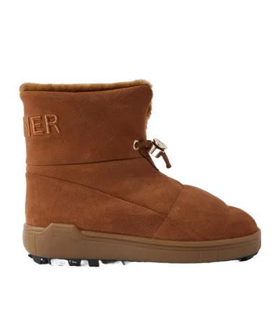 Bogner Chamonix Shearling-lined Suede Ankle Boots In Brown