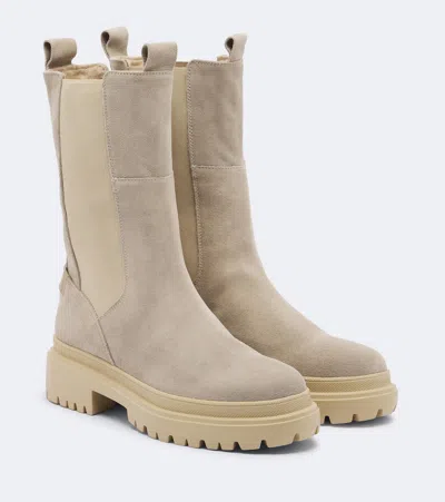 Bogner Chesa Alpina Suede Chelsea Boots In Beige