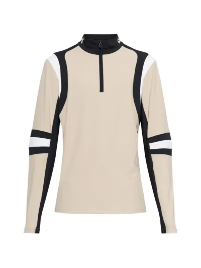 Bogner Clark Panelled Turtleneck Top In Neutral
