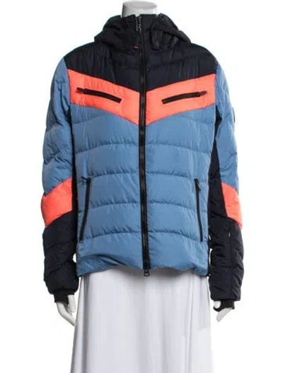 Pre-owned Bogner Colorblock Pattern Down Jacket In Blue