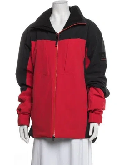 Pre-owned Bogner Colorblock Pattern Down Jacket In Red