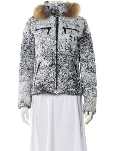 Pre-owned Bogner Colorblock Pattern Faux Fur Jacket In Multi