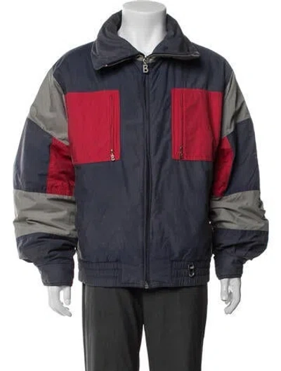 Pre-owned Bogner Colorblock Pattern Jacket In Blue