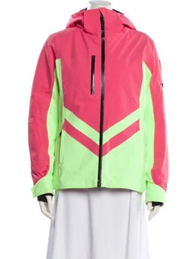 Pre-owned Bogner Colorblock Pattern Jacket In Pink