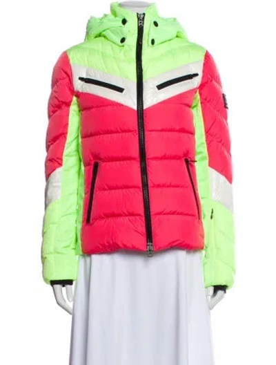 Pre-owned Bogner Colorblock Pattern Jacket In White