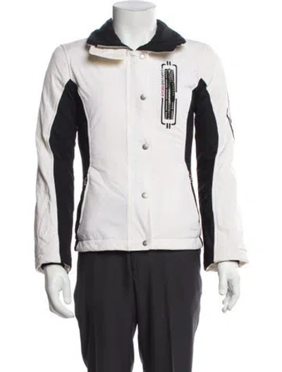 Pre-owned Bogner Colorblock Pattern Moto Jacket In Black