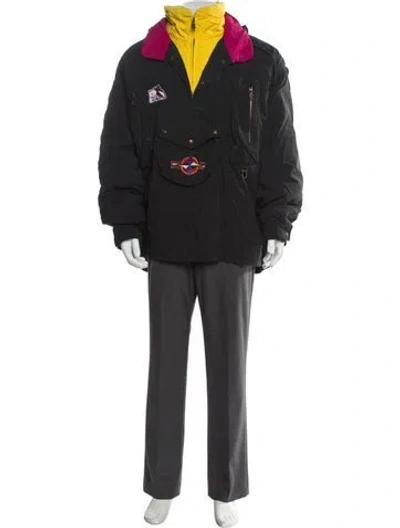 Pre-owned Bogner Colorblock Pattern Parka In Black