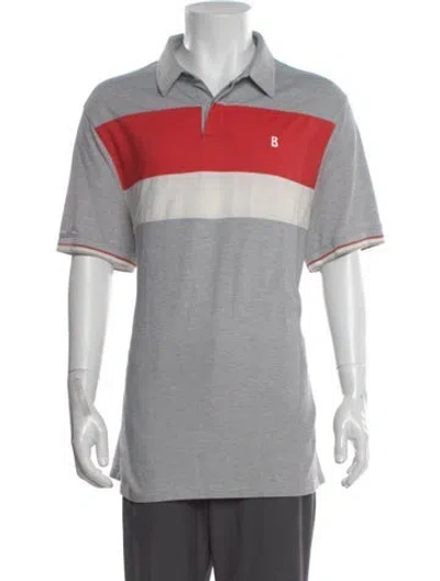 Pre-owned Bogner Colorblock Pattern Short Sleeve Shirt In Gray