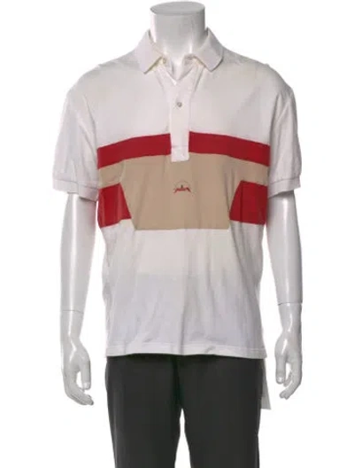 Pre-owned Bogner Colorblock Pattern Short Sleeve Shirt In White