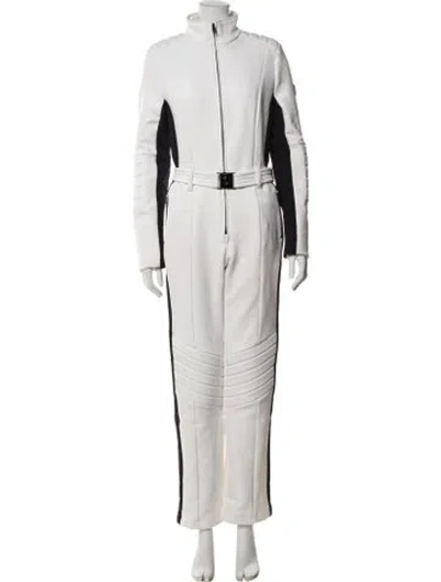 Pre-owned Bogner Colorblock Pattern Ski Suit In White
