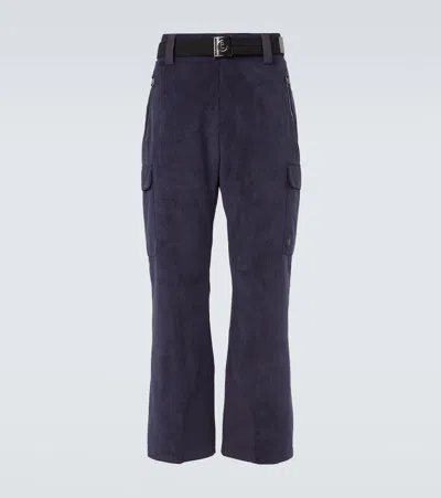 Bogner Corbin Belted Corduroy Ski Pants In Blue
