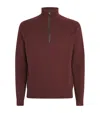 Bogner Cotton-blend Nevis Quarter-zip Sweater In Red