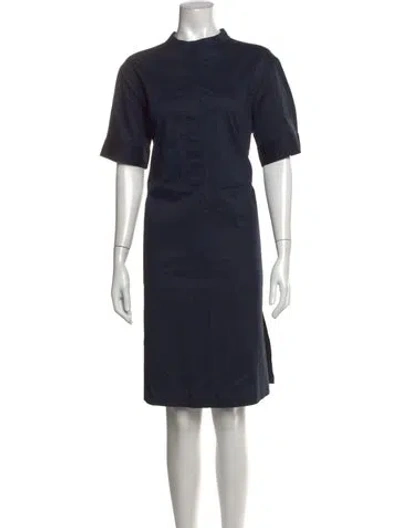 Pre-owned Bogner Crew Neck Knee-length Dress In Blue