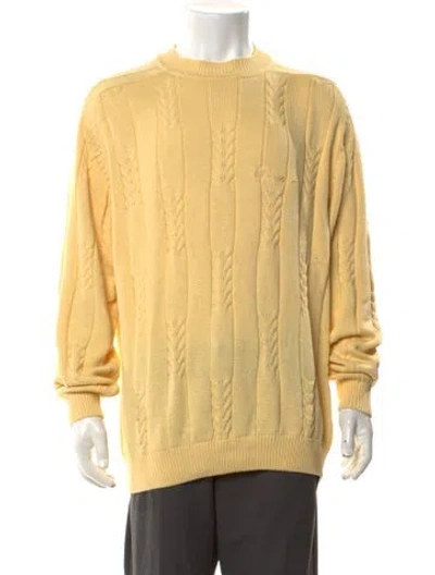 Pre-owned Bogner Crew Neck Long Sleeve Pullover In Yellow