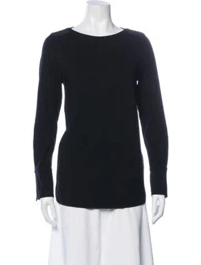 Pre-owned Bogner Crew Neck Long Sleeve Top In Blue