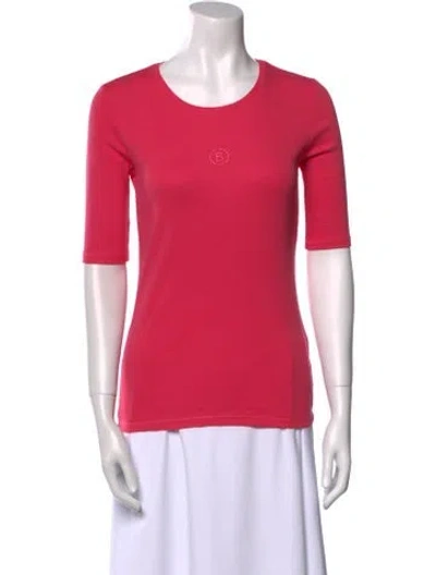 Pre-owned Bogner Crew Neck Short Sleeve T-shirt In Pink