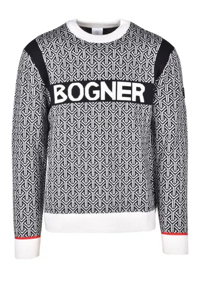 Bogner Crewneck Sweater - Black/white In Gray
