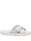 Bogner Criss-cross Logo Flat Sandals In White