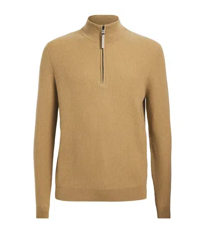 Bogner Derek Quarter-zip Sweater In Brown