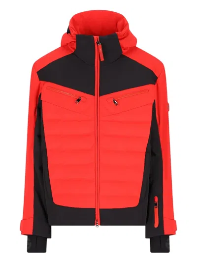 Bogner Detachable Hood Ski Jacket In Red