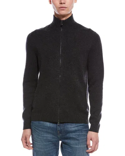 Bogner Dexter Wool & Cashmere-blend Mock Cardigan In Black