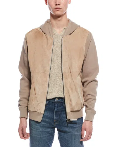 Bogner Diego Cashmere-blend Suede Jacket In Neutral