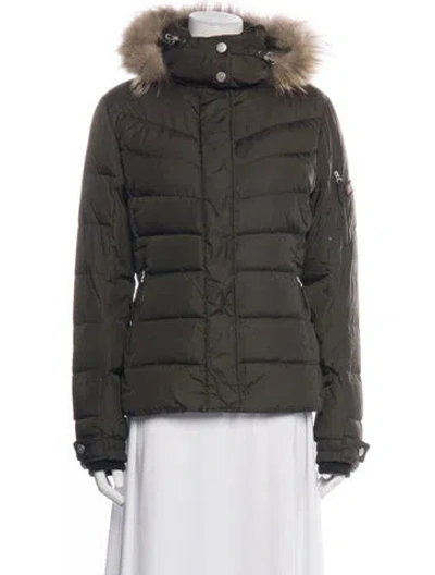 Pre-owned Bogner Down Coat In Green