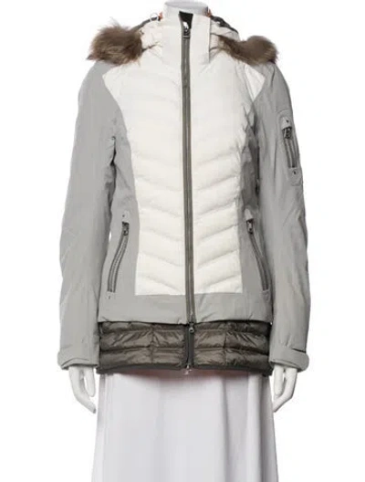 Pre-owned Bogner Down Jacket In Grey/orange/white