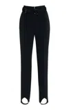 Bogner Jumi-l Paneled Leather Stirrup Ski Pants In Black