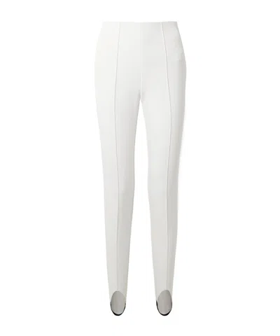 Bogner Elaine Embroidered Stretch Stirrup Ski Pants In White