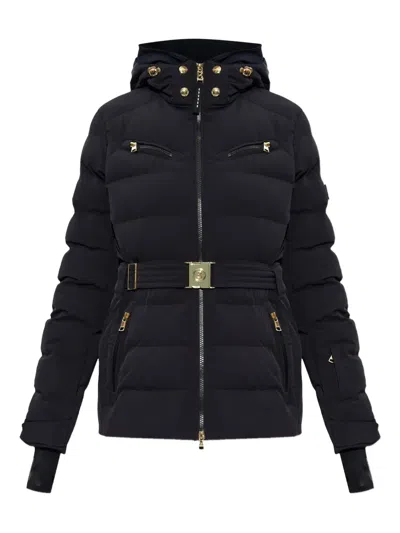 Bogner Ellya Hooded Belted Quilted Ski Jacket In Black