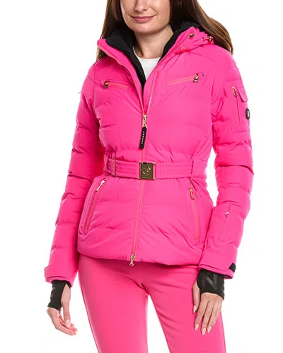 Bogner Ellya Belted Quilted Ski Jacket In Pink