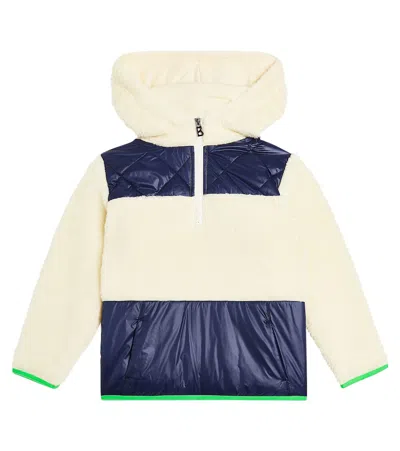 Bogner Kids' Elmas Paneled Teddy Hoodie In Neutrals