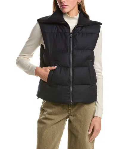 Bogner Eloise Wool-blend Down Vest In Navy