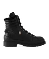 Bogner Embellished Shearlinglined Leather Ankle Boots In Black